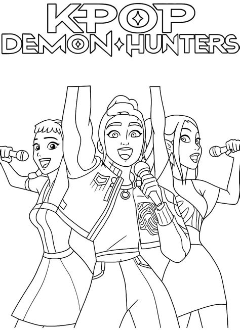 K Pop Demon Hunters Free Printable Coloring Pages