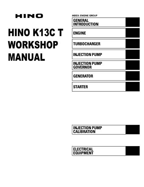 K13c Hino Repair Manual Ebook Kindle Editon