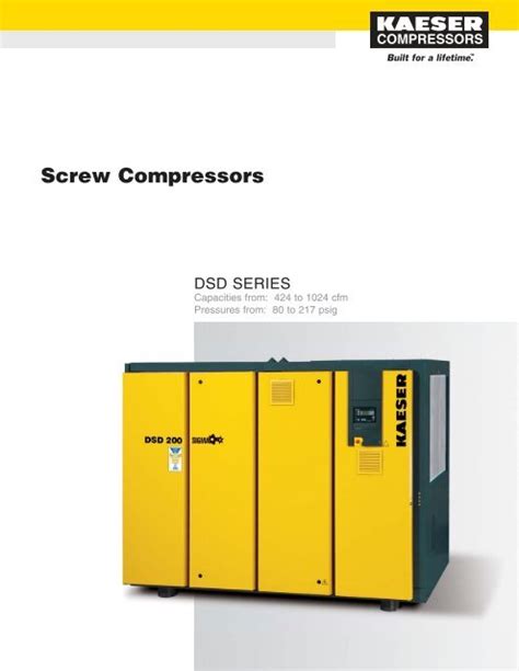 KAESER COMPRESSOR SERVICE MANUAL DSD 241 Ebook Kindle Editon