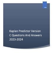 KAPLAN PREDICTOR TEST 2 ANSWERS Ebook PDF