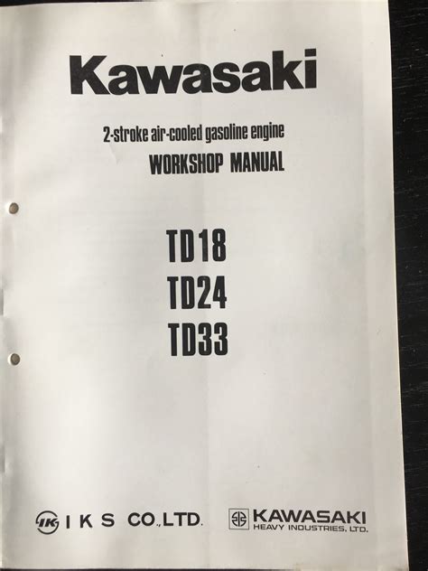 KAWASAKI TD33 PARTS MANUAL Ebook Reader