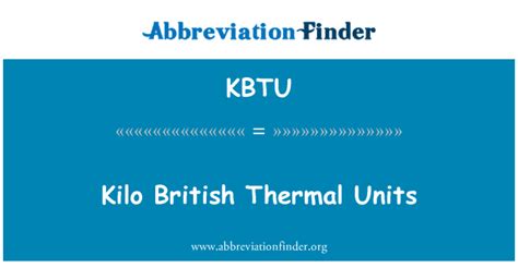 KBtu (Kilobritish Thermal Units)