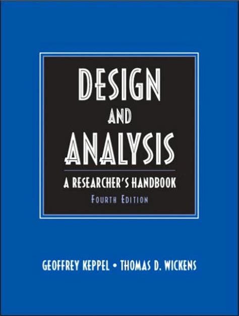 KEPPEL WICKENS DESIGN AND ANALYSIS Ebook Doc