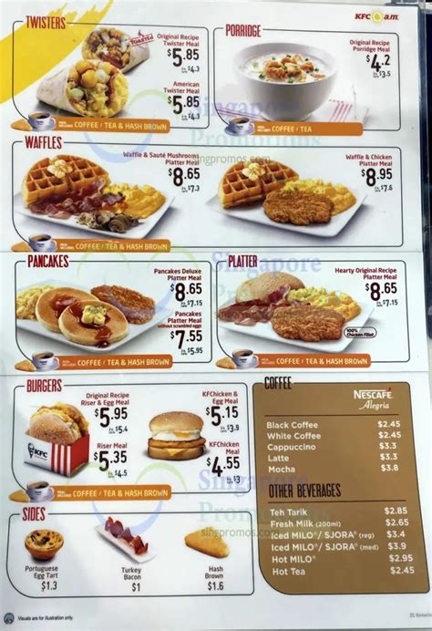 KFC Breakfast Menu Singapore: A Comprehensive Guide