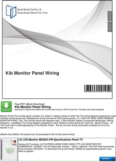 KIB MONITOR PANEL MANUAL Ebook Reader