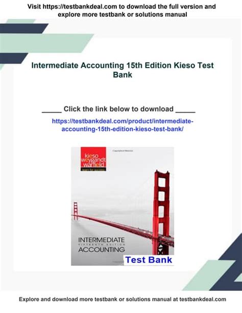 KIESO INTERMEDIATE ACCOUNTING 15TH EDITION TEST BANK Ebook Doc