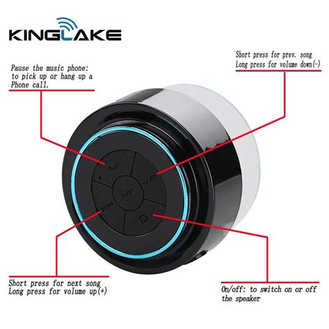 KINGLAKE Waterproof Bluetooth Microphone Hands free Doc