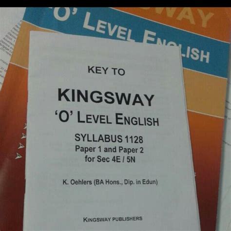 KINGSWAY SECONDARY 3 ENGLISH ANSWER KEY Ebook PDF