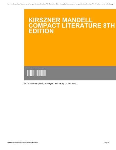 KIRSZNER MANDELL COMPACT LITERATURE 8TH EDITION Ebook Kindle Editon