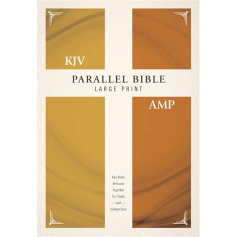 KJV Amplified Parallel Bible Large Print Hardcover Red Letter Edition Two Bible Versions Together for Study and Comparison Reader