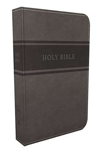KJV Deluxe Gift Bible Leathersoft Gray Red Letter Edition Comfort Print Reader
