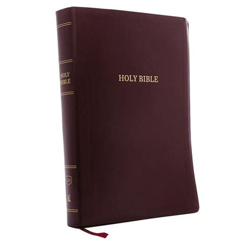 KJV Deluxe Reference Bible Super Giant Print Leathersoft Burgundy Indexed Red Letter Edition Comfort Print Reader