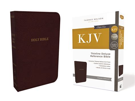KJV Deluxe Thinline Reference Bible Leathersoft Burgundy Indexed Red Letter Edition Comfort Print Epub