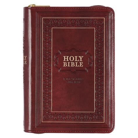 KJV End-of-Verse Reference Bible Giant Print Imitation Leather Burgundy Red Letter Edition Reader