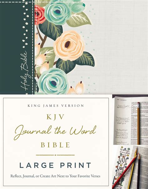 KJV Journal the Word Bible Cloth over Board Green Floral Red Letter Edition Reflect Journal or Create Art Next to Your Favorite Verses PDF