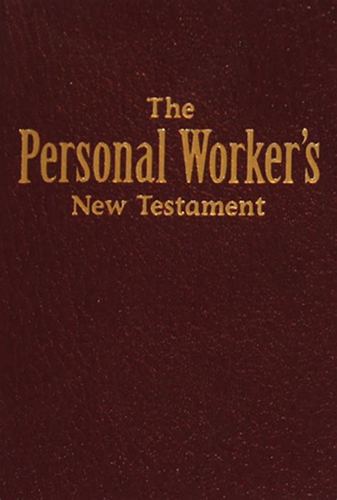 KJV Personal Worker s New Testament Doc