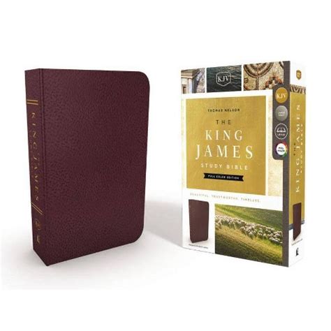 KJV The King James Study Bible Bonded Leather Burgundy Full-Color Edition Doc