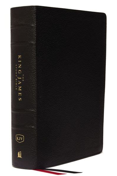 KJV The King James Study Bible Genuine Leather Black Indexed Full-Color Edition Reader