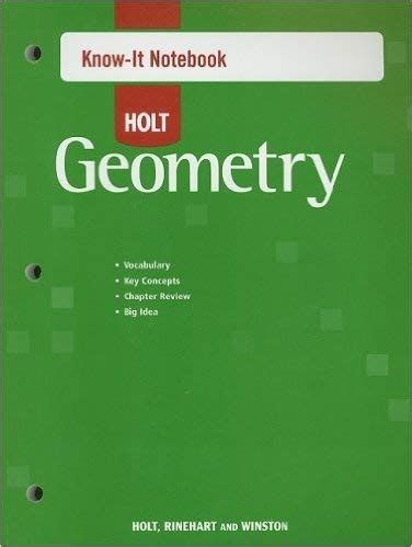 KNOW IT NOTEBOOK HOLT GEOMETRY ANSWERS Ebook Kindle Editon