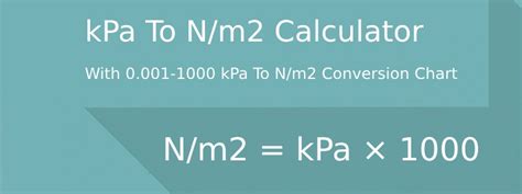 KPa to N/m2: Understanding the Conversion and Its Applications