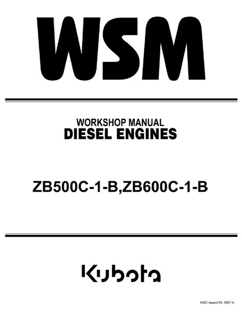 KUBOTA DIESEL ENGINE PARTS MANUAL ZB 400 Ebook Doc