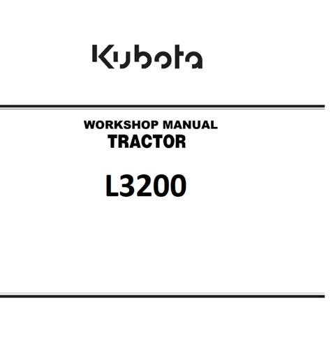KUBOTA L3200 SERVICE MANUAL Ebook Reader