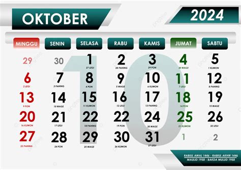 Kalender Jawa Oktober 2024: Panduan Lengkap untuk Bulan Penuh Berkah