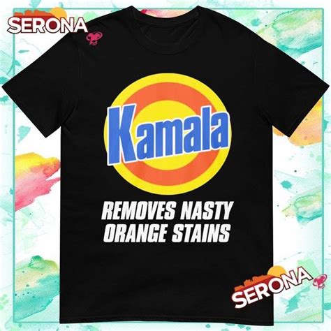 Kamala Removes Nasty Orange Stains From T-Shirts