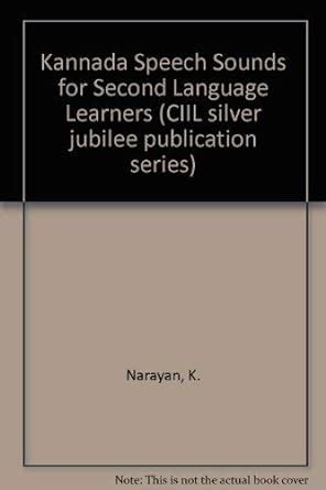 Kannada Speech Sounds for Second Language Learners Epub