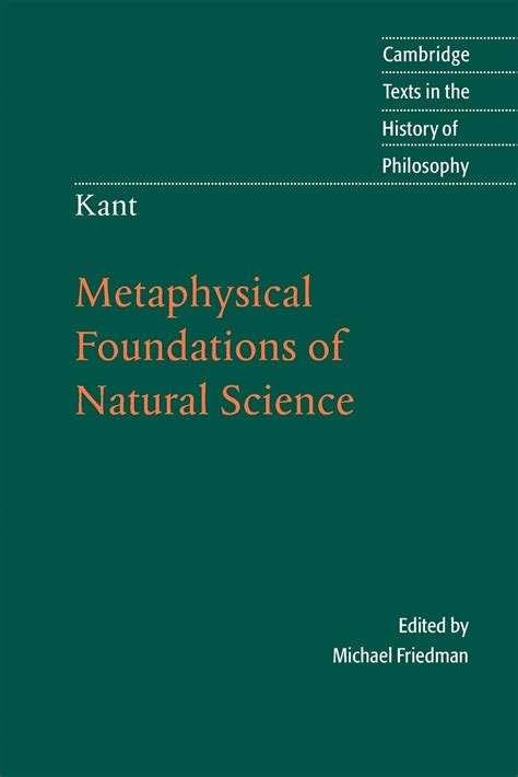 Kant Metaphysical Foundations of Natural Science Cambridge Texts in the History of Philosophy PDF