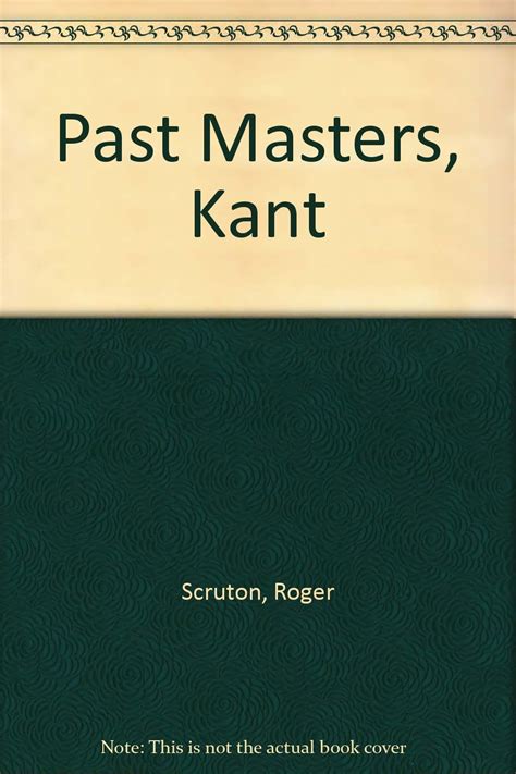 Kant Past Masters PDF