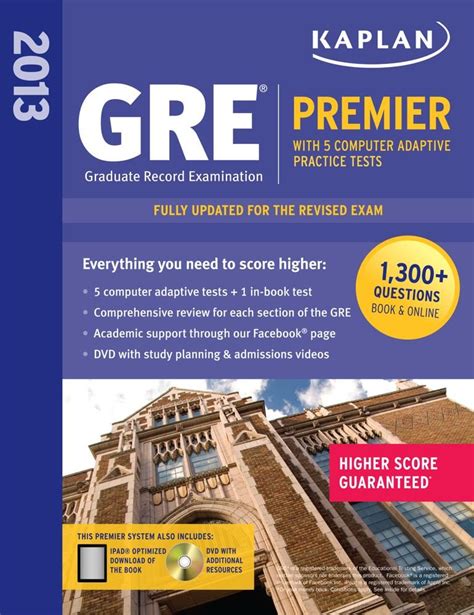 Kaplan 2013 GRE Premier with 5 Online Practice Tests DVD Doc