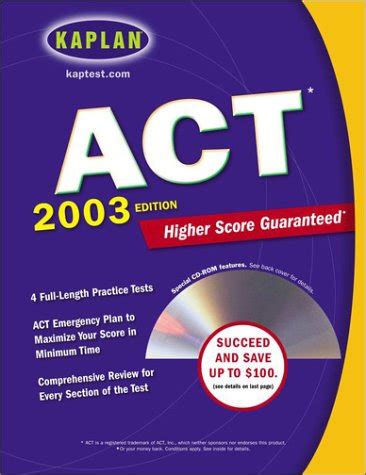 Kaplan ACT 2003 with CD-ROM Kaplan ACT Premier Program Doc