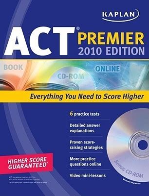 Kaplan ACT 2010 Premier with CD-ROM Kaplan ACT Premier Program Doc