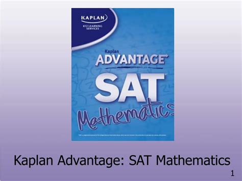 Kaplan Advantage Sat Mathematics Answers Kindle Editon