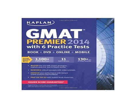 Kaplan GMAT Premier 2014 with 6 Practice Tests book online DVD mobile PDF
