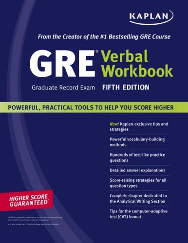 Kaplan GRE Exam Verbal Workbook Fifth Edition Reader