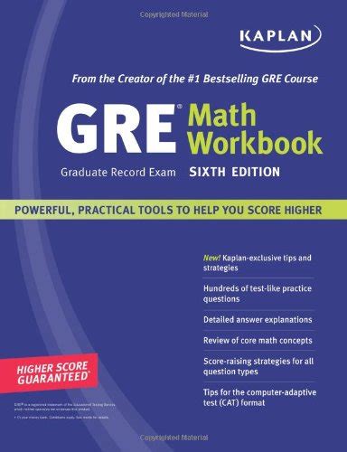 Kaplan GRE Graduate Record Exam Math Workbook Sixth Edition Reader