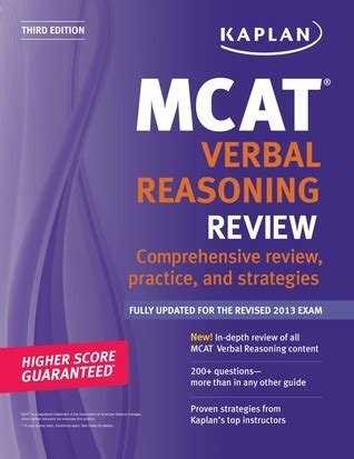 Kaplan Mcat Verbal Reasoning Strategy and Kindle Editon