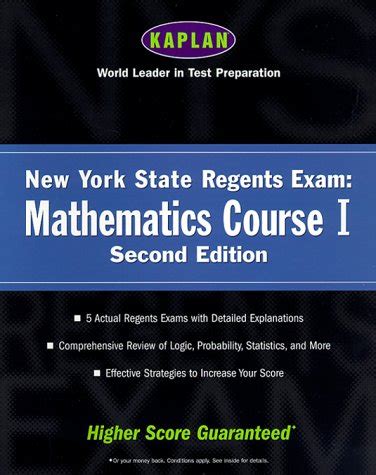 Kaplan New York State Regents Exam Mathematics Course I Second Edition Doc