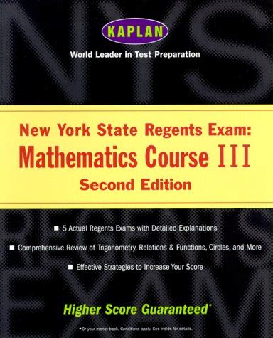 Kaplan New York State Regents Exam Mathematics Course III Second Edition Kindle Editon