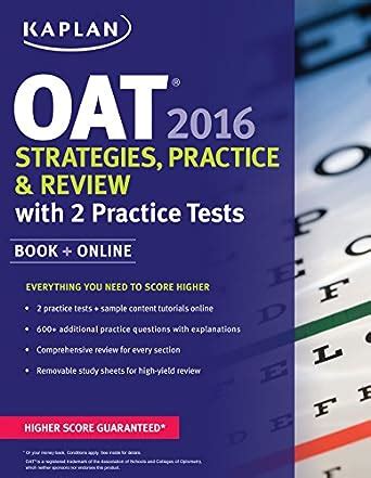 Kaplan OAT 2016 Strategies Practice and Review with 2 Practice Tests Book Online Kaplan Test Prep PDF