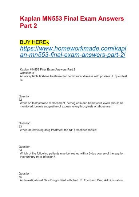 Kaplan P2 Final Assessment Answers Doc