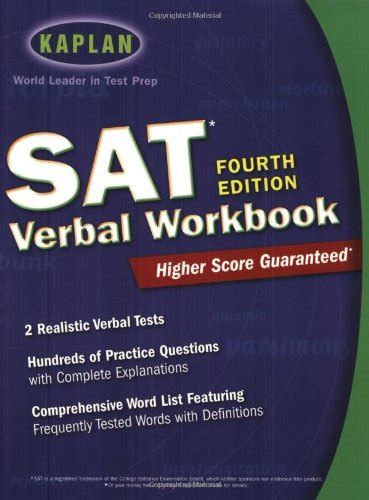 Kaplan SAT Verbal Workbook 4th Edition Kaplan SAT Critical Reading Workbook Epub