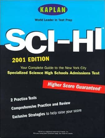 Kaplan SCI-HI Admissions Test 2001 Kindle Editon