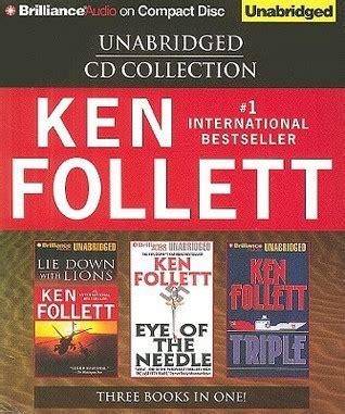 Ken Follett Unabridged CD Collection Lie Down with Lions Eye of the Needle Triple Reader