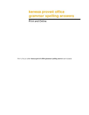 Kenexa Proveit Office Grammar And Spelling Answers Doc