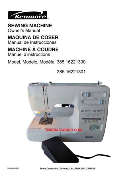 Kenmore 385 Sewing Machine Manual 19150090 Ebook PDF