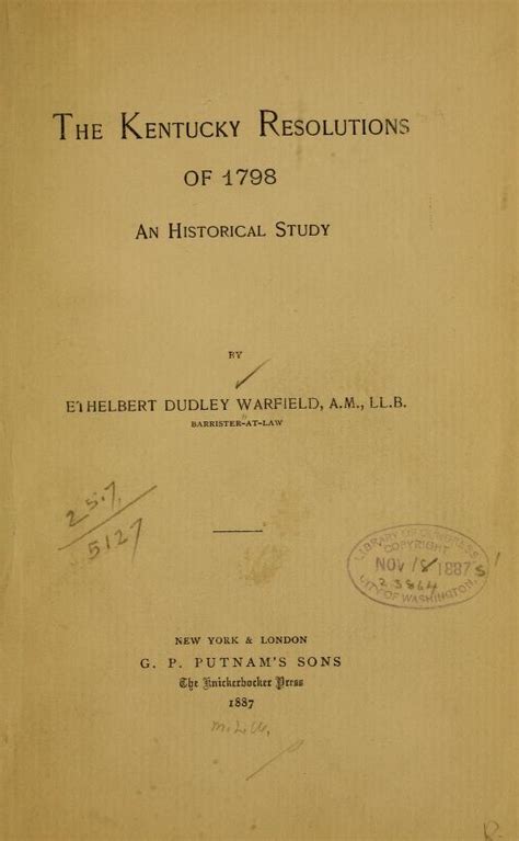 Kentucky Resolutions of 1798 and 1799 PDF