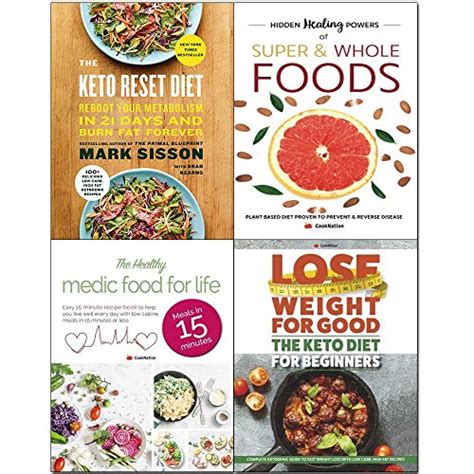 Keto reset diet hardcover hidden healing powers of super and whole foods healthy medic food for life and keto diet for beginners 4 books collection set Reader